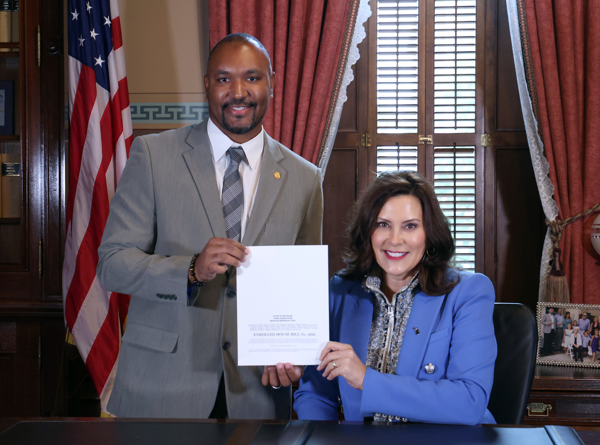 State Representative Jimmy Wilson with Governor Whitmer